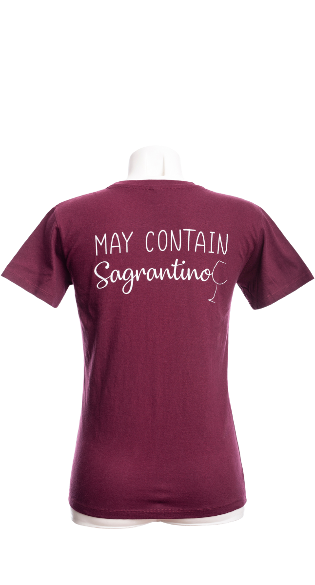 T-shirt Donna – May Contain Sagrantino - Montioni